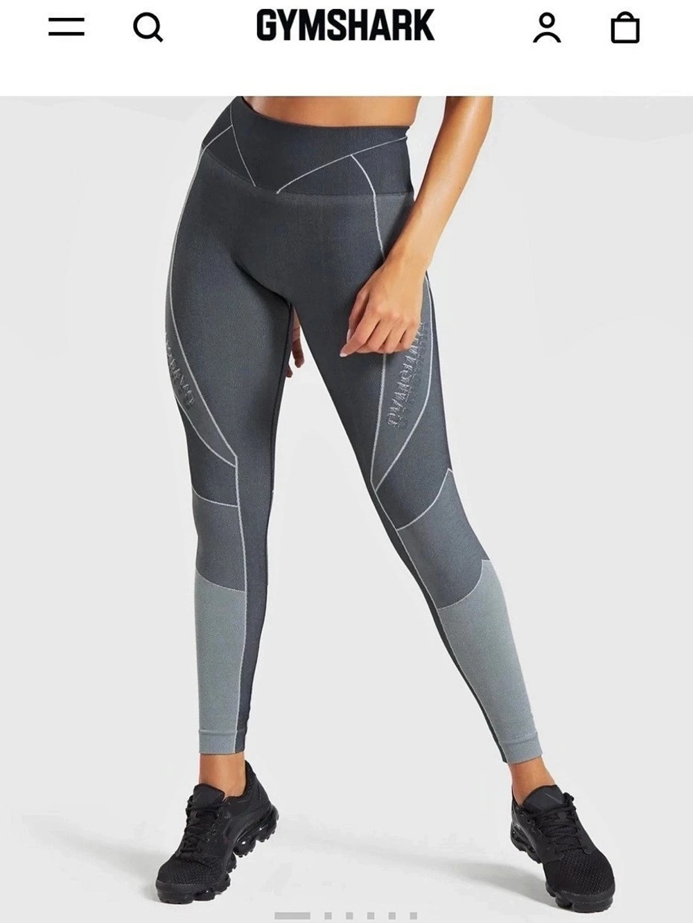 Gymshark Seamless Leggings Gray & Black